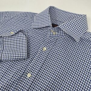 Etro Milano Blue Patterned Long Sleeve Button Down Shirt Men's Size 40